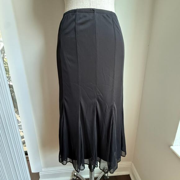 Onyx Nite Black Mesh Overlay Skirt Y2K Made in USA Women’s M - Picture 3 of 6